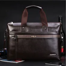 2017 High Quality PU Leather Men Business Computer Briefcase Stylish Crossbody Shoulder Bag with Top Handle