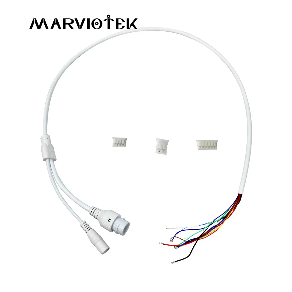 Ip-камера модуль видео Мощность cctv кабель с rj45 и dc 12 В порт, поддержка ip-камеры хвост провода 720p 1080p 3/4/5/6mp