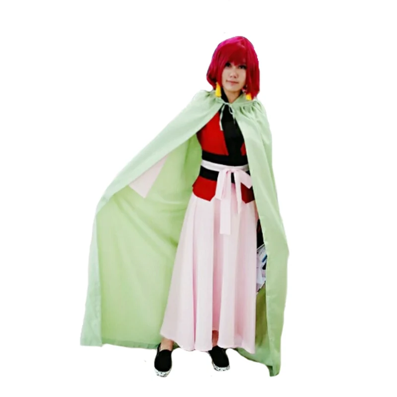 

Yona cosplay costume Dress Cloak Outfit Uniform Cape with Earrings