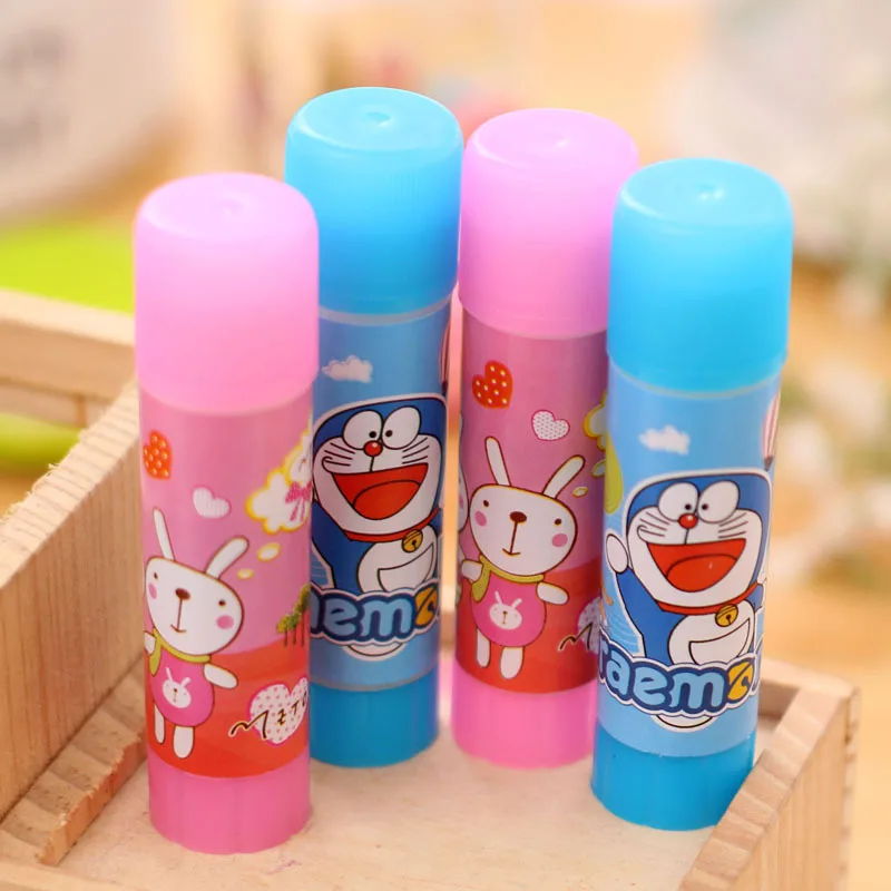 5 Pcs Solid Glue Stick Trumpet Non Toxic Cartoon Creative Office