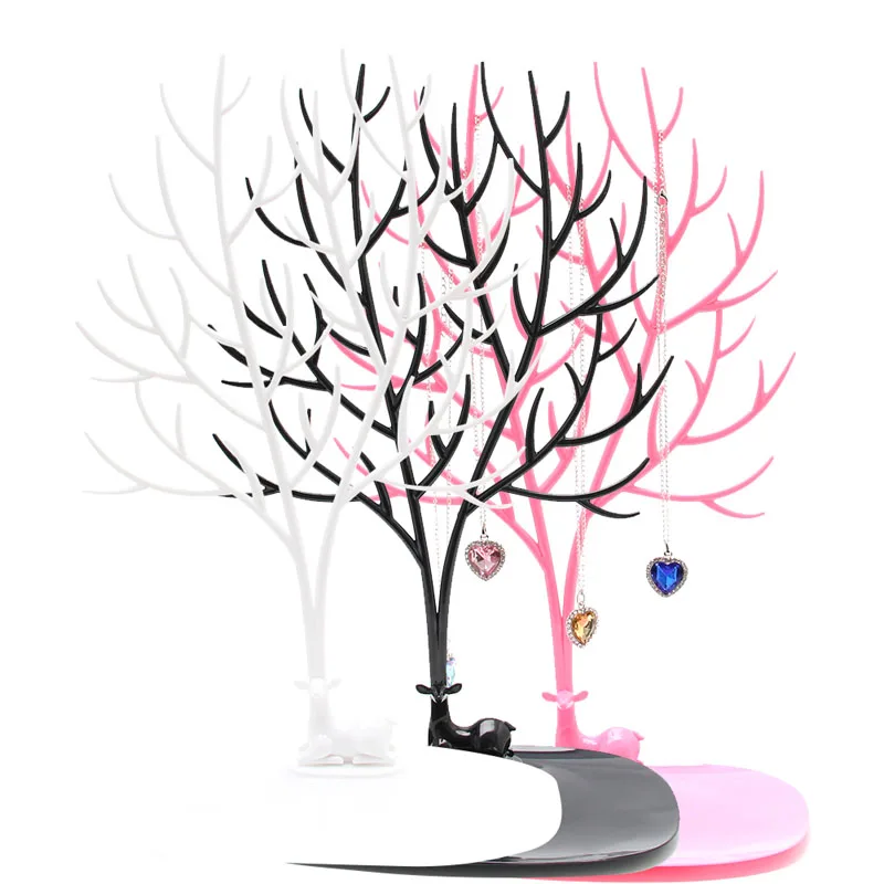 Free delivery Jewelry Necklace Ring Earring Tree Deer Stand Display Organizer Holder Show Rack