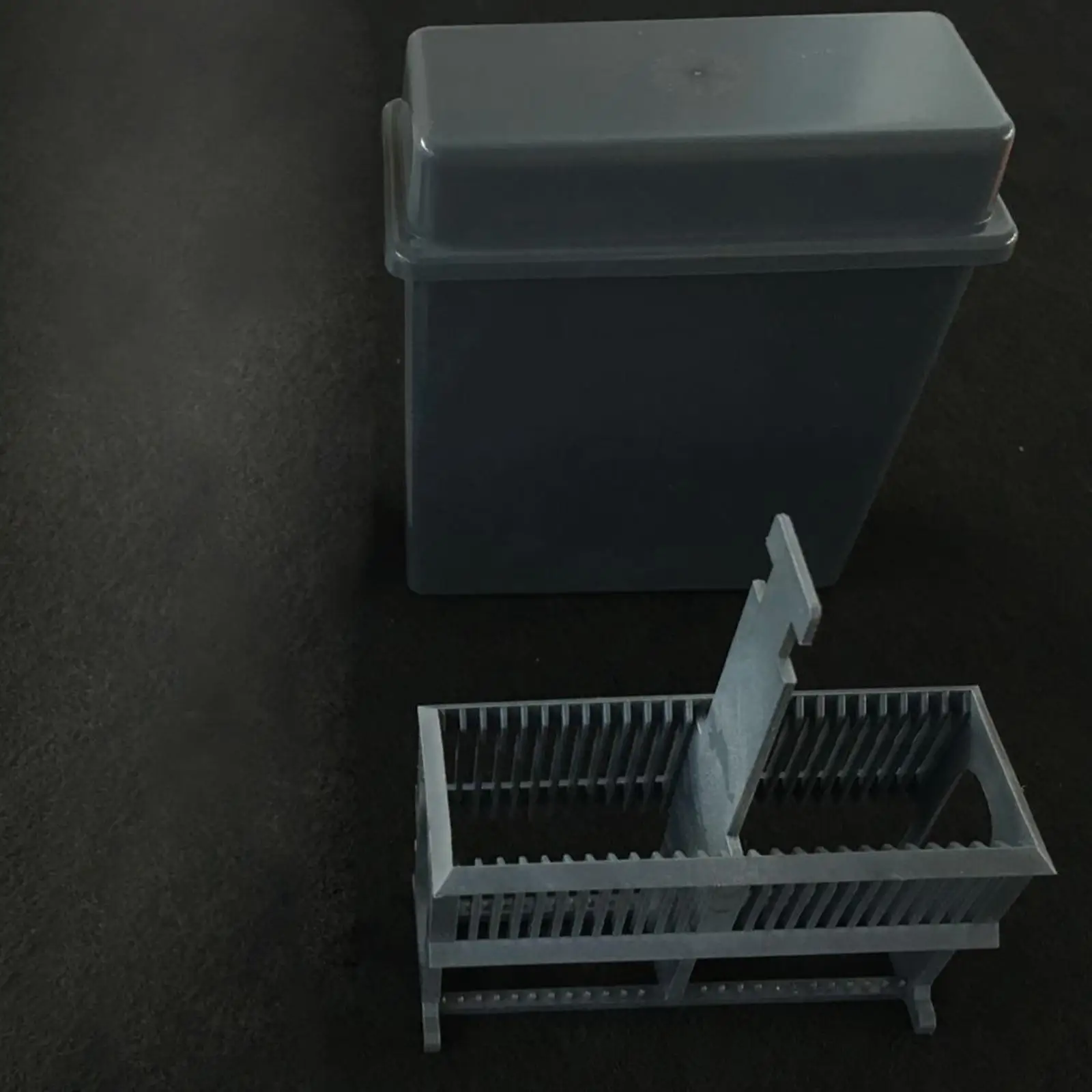 

Gray PP Staining Rack Jar For 24 Slots Glass Slide Lab Apothecary Chemist