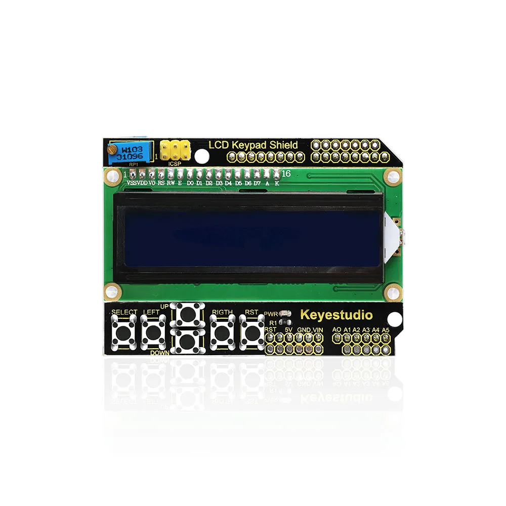 UNO Mega 2560 1280 Bascom AVR PIC uvm. Arduino LCD 1602 Keypad Shield für z.b 