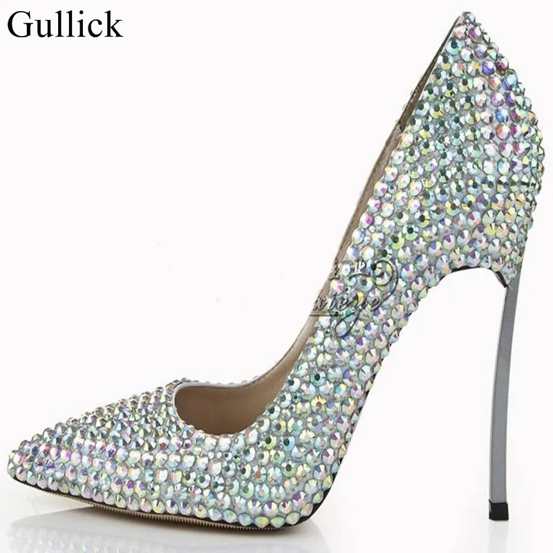 bling silver heels