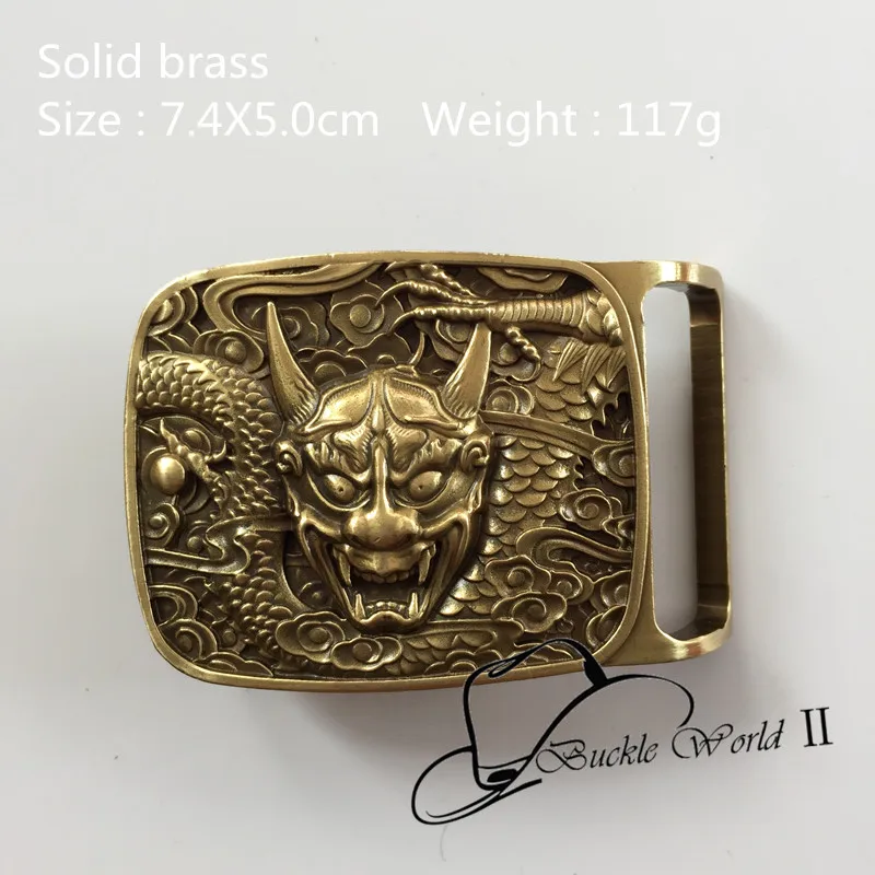 

Retail New Style High quality Solid brass Cool 3D Dragon Belt Buckle For 4cm Wide belt Fashion Men Women Jeans accessories