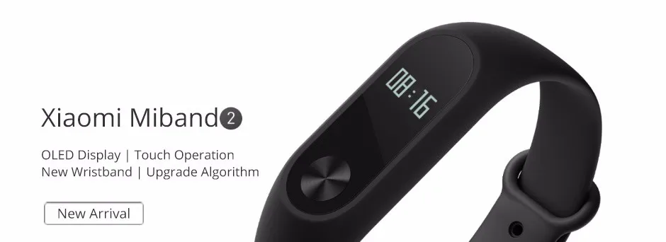 Xiaomi Mi Band 2 умный Браслет монитор сердечного ритма OLED дисплей IP67 Водонепроницаемый фитнес-трекер Android ios