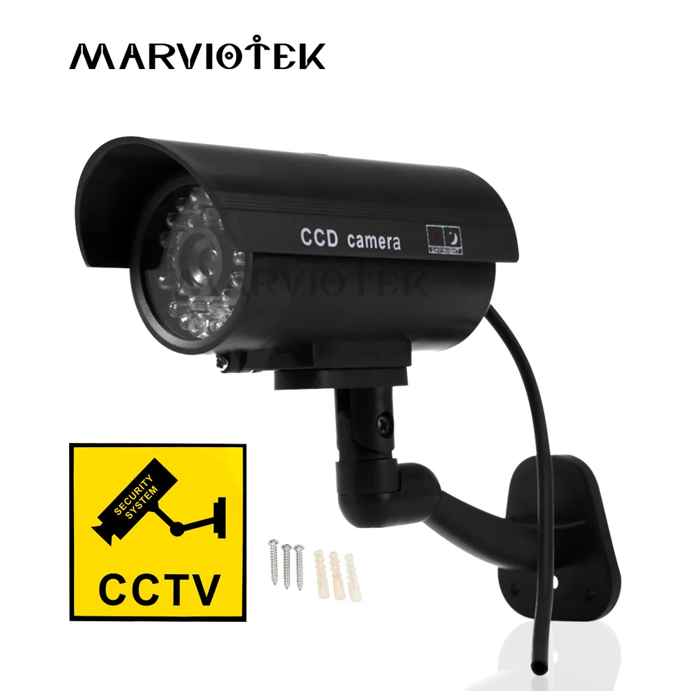Поддельная пустышка камера CCTV Домашняя безопасность видео камера наблюдения светильник мигающий светодиодный светильник поддельное моделирование мини Сетевая камера HD