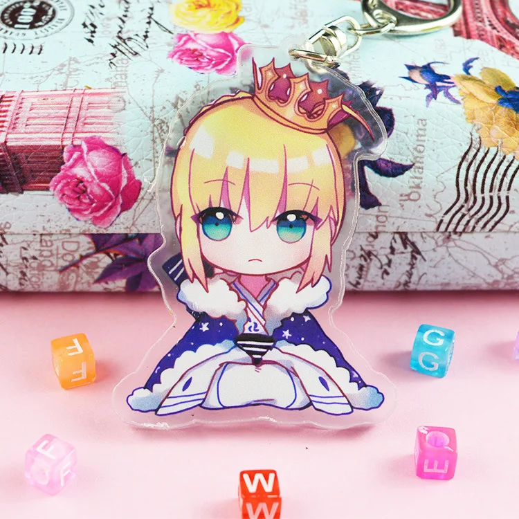 1 шт. аниме брелок Fate/Grand Order игра Fate Grand FGO Saber Astolfo Подвески акриловый кулон|Брелоки|