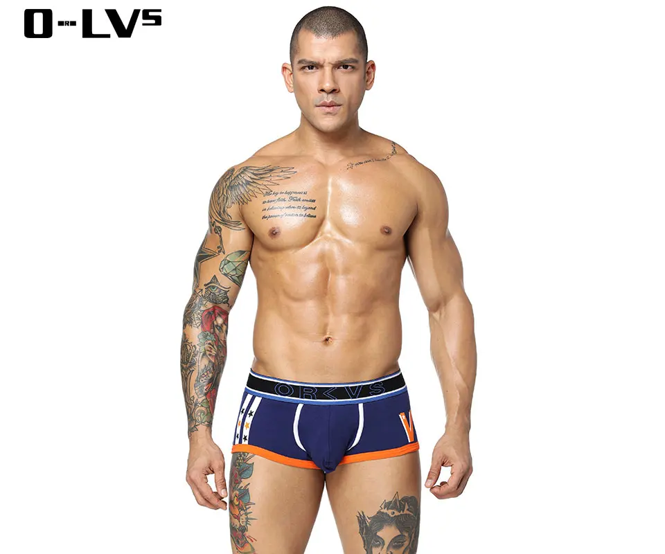 ORLVS 4 шт. трусы-боксеры Для мужчин нижнее белье ORLVS боксер самакуэка мужское хлопковое нижнее белье трусы-боксеры летние дышащие