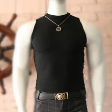 Для мужчин тонкий сексуальный купальник хлопок эластичный сиамский комфорт Черный нижнее белье