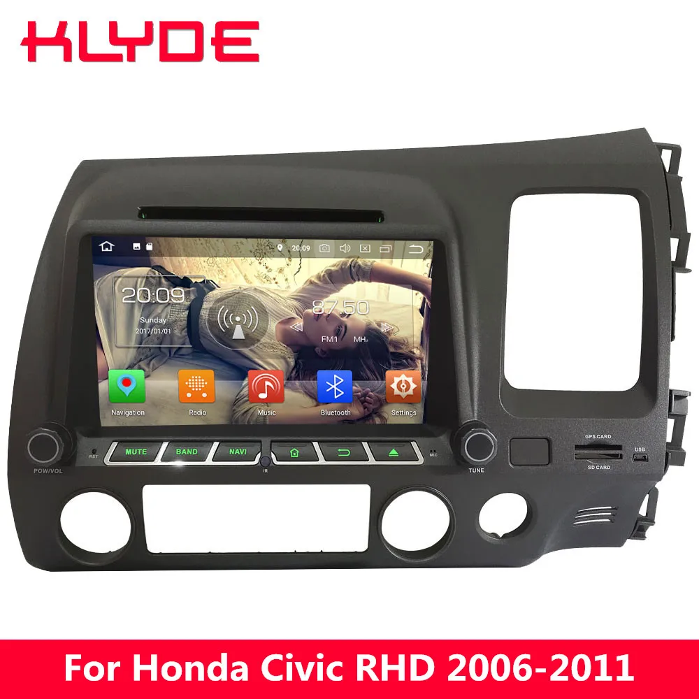 

KLYDE 4GB RAM 32GB ROM Octa Core PX5 4G BT Android 8.0 7.1 Car DVD Player Stereo Radio GPS Navigation For Honda Civic 2006-2011