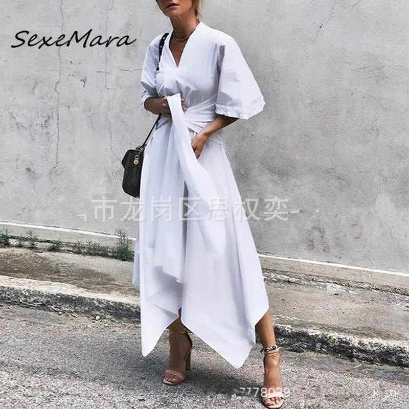 

Plus Size 2019 Women Summer Dress Sexy Vintage Casual Dresses Elegant OL Long Dress