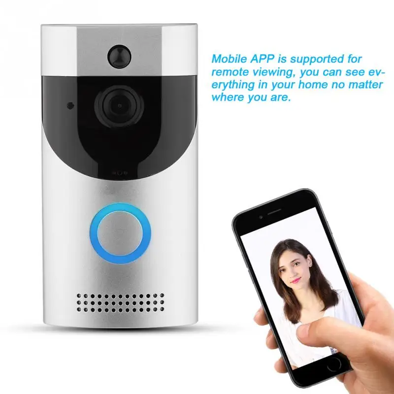 

B30 Wifi Wireless Smart Intercom Doorbell Door Peephole Viewer Visual Recording Home Security