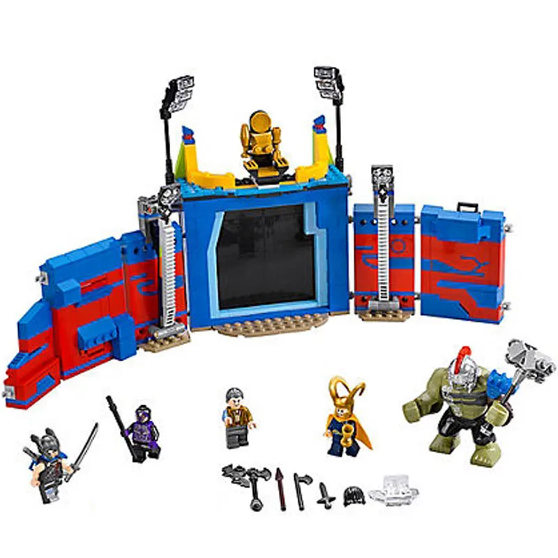 

Bela 10749 Super Heroes Thor vs. Hulk Arena Clash Ragnarok Guard Stage Model Building Blocks Toys Compatible With Bela 76088