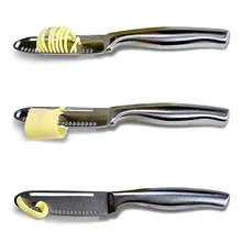 3 в 1 Нержавеющая сталь нож для масла и сыра десерт жидкого крем-скраб Хлеборезка маслонамазыватель