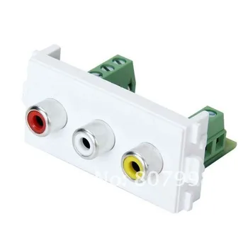 

New Plate Panel Audio Video AV Module Component Compatible with 86/120 wall plate