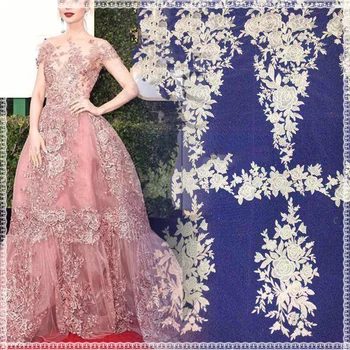 

Bridal french lace fabric African tulle lace fabric 15 yards per lot net lace fabric for wedding party dress