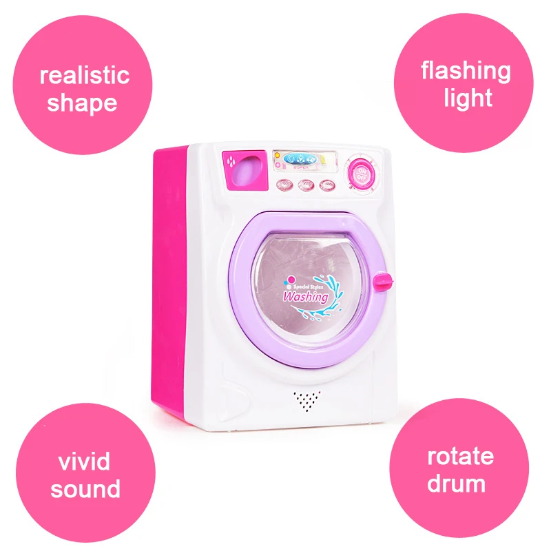  Mini Washing Machine Toy Kids Electronic Housework Toy Mini Realistic Household Electrical Applianc