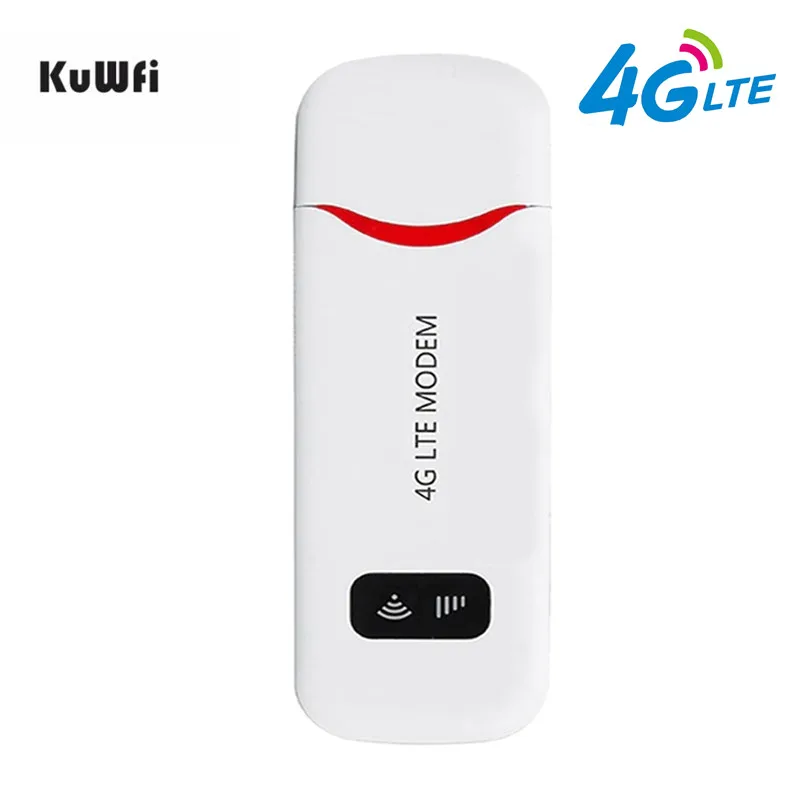 

KuWfi Mini 4G Modem Portable USB 3G/4G FDD LTE Wi-Fi Modem Router Support Band 1/3 SIM Card Slot Network Card