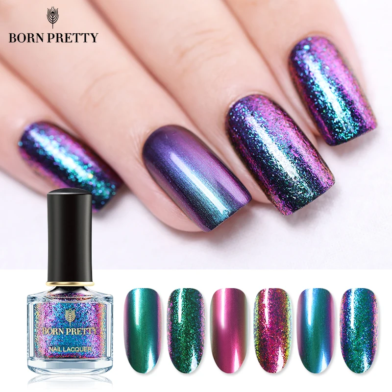 BORN PRETTY Magic лак для ногтей, цыганский лак для ногтей, серия воды, Блестящие Блестки для ногтей, лак для ногтей