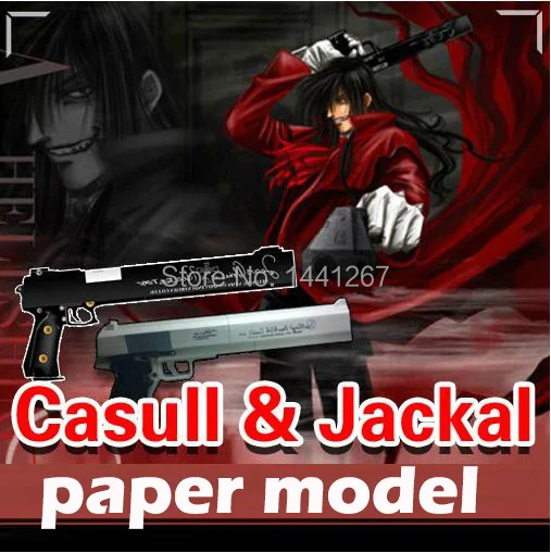 1:1 оружие Hellsing оружие Casull& Jackal 3D бумажная модель пистолета ручной работы DIY ручной пистолет игрушка
