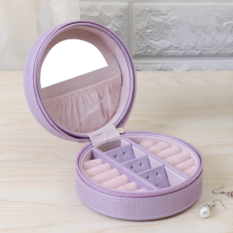 Круговой модный органайзер для макияжа креативное женское ожерелье серьги-гвоздики коллекция упаковочная коробка аксессуары для
