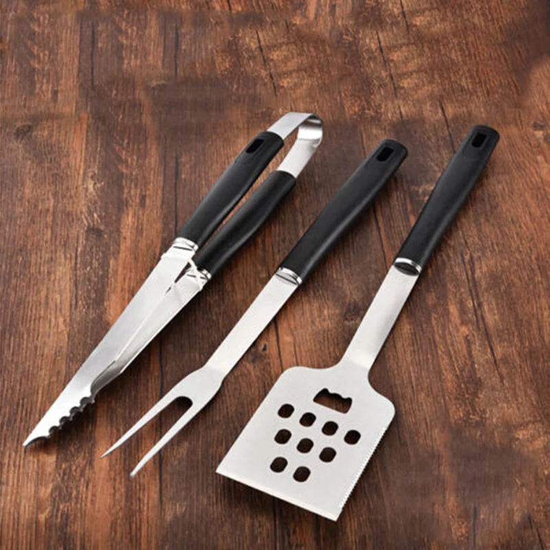 BBQ Tools Set Stainless Steel BBQ Tongs Skewer Fork Spatula Barbecue