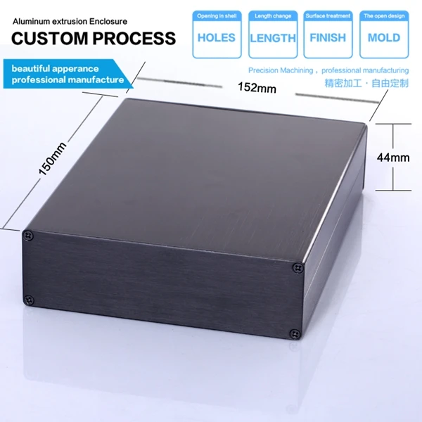 

YGS-021-2 152*44*150/5.98''x1.73''x5.9''(wxhxl)mm Aluminum pcb panel surface treatment enclosure