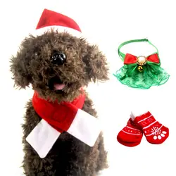 Лидер продаж Рождество Зима собака кошка кепки забавные ткань костюм для домашних животных шапки для собак для рождественской вечеринки
