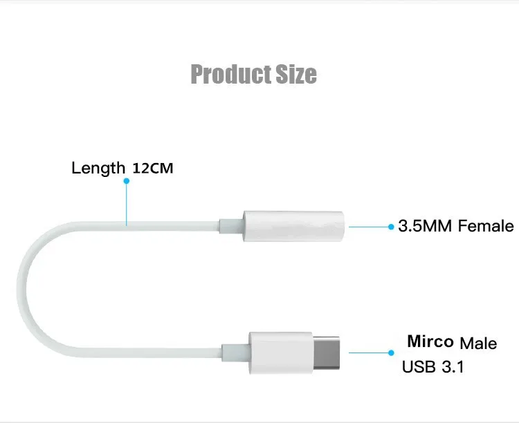 12 см Mirco до 3,5 мм кабель для наушников адаптер Mirco USB штекер до 3,5 AUX аудио разъем для мобильного телефона