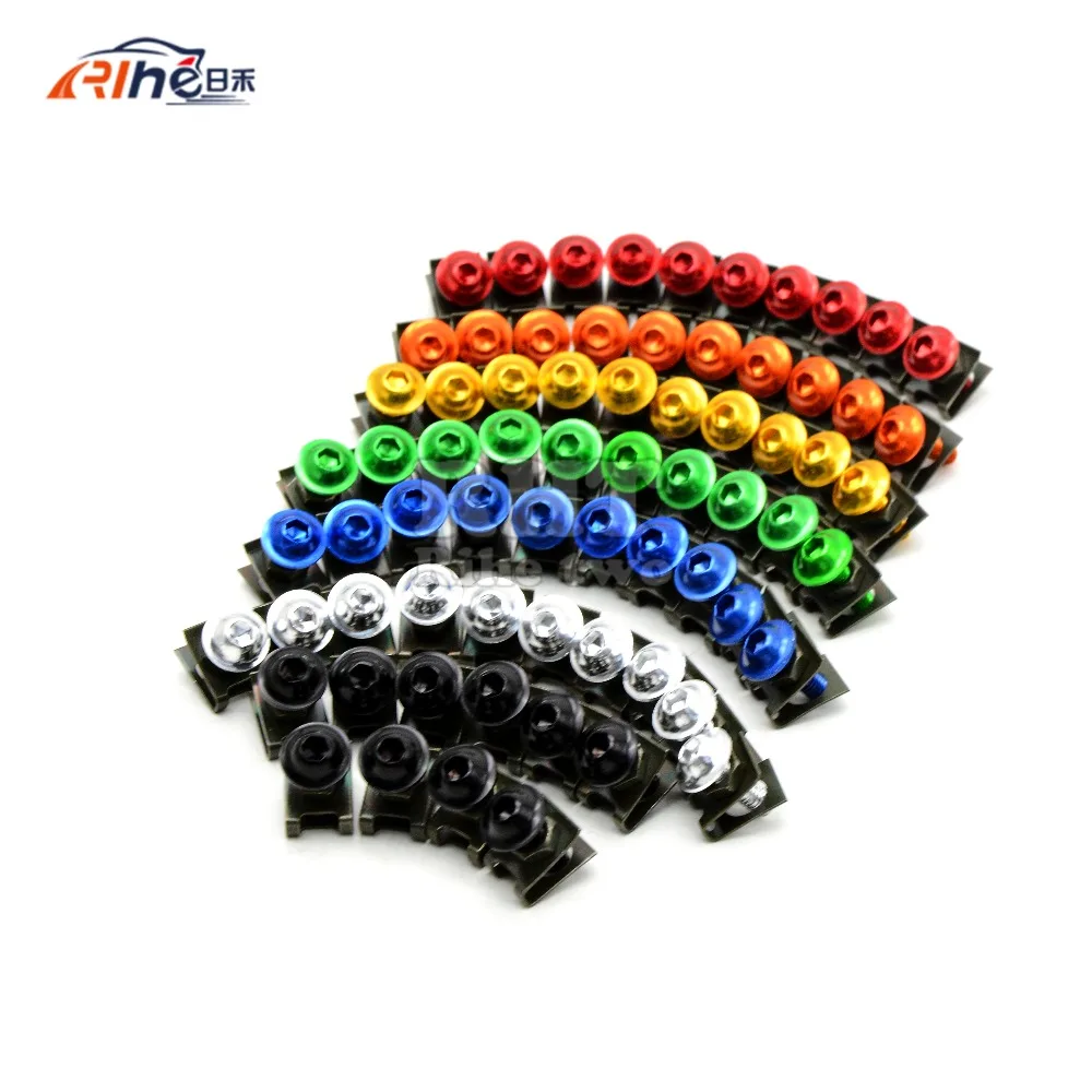 

10 pieces 6mm motorcycle fairing body screws for YAMAHA YZF R25 R15 R6 R125 kawasaki z750 Z800 FZ8 FZ1 FZ6R mt09