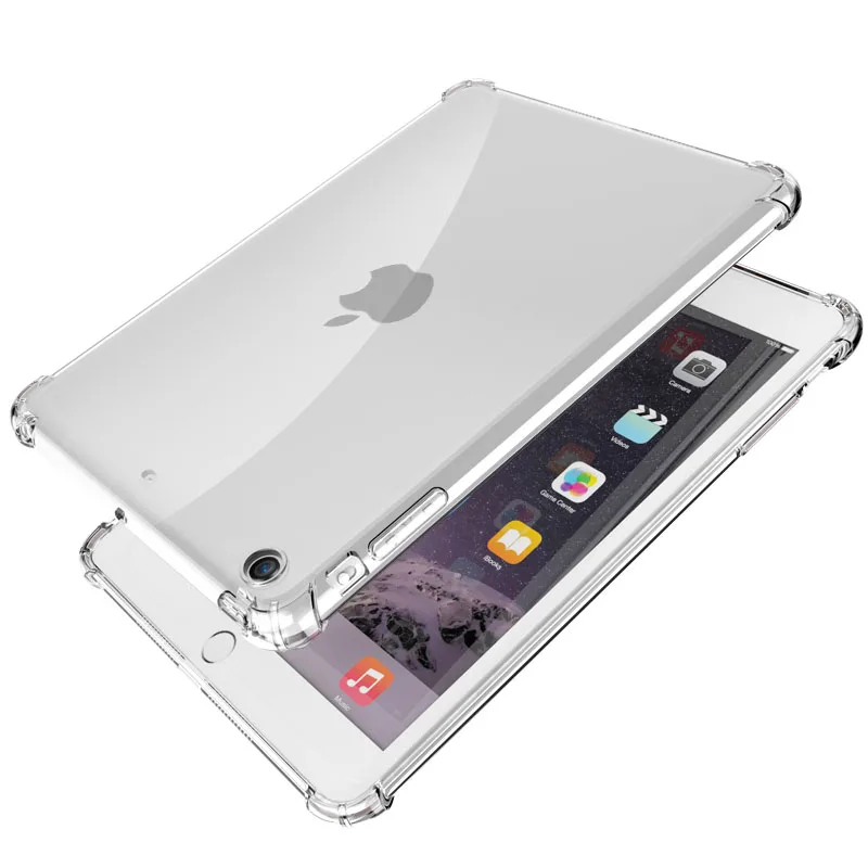 Противоударный чехол для iPad mini 1 2 3 4 Pro 2018 мягкий силиконовый из ТПУ задняя крышка