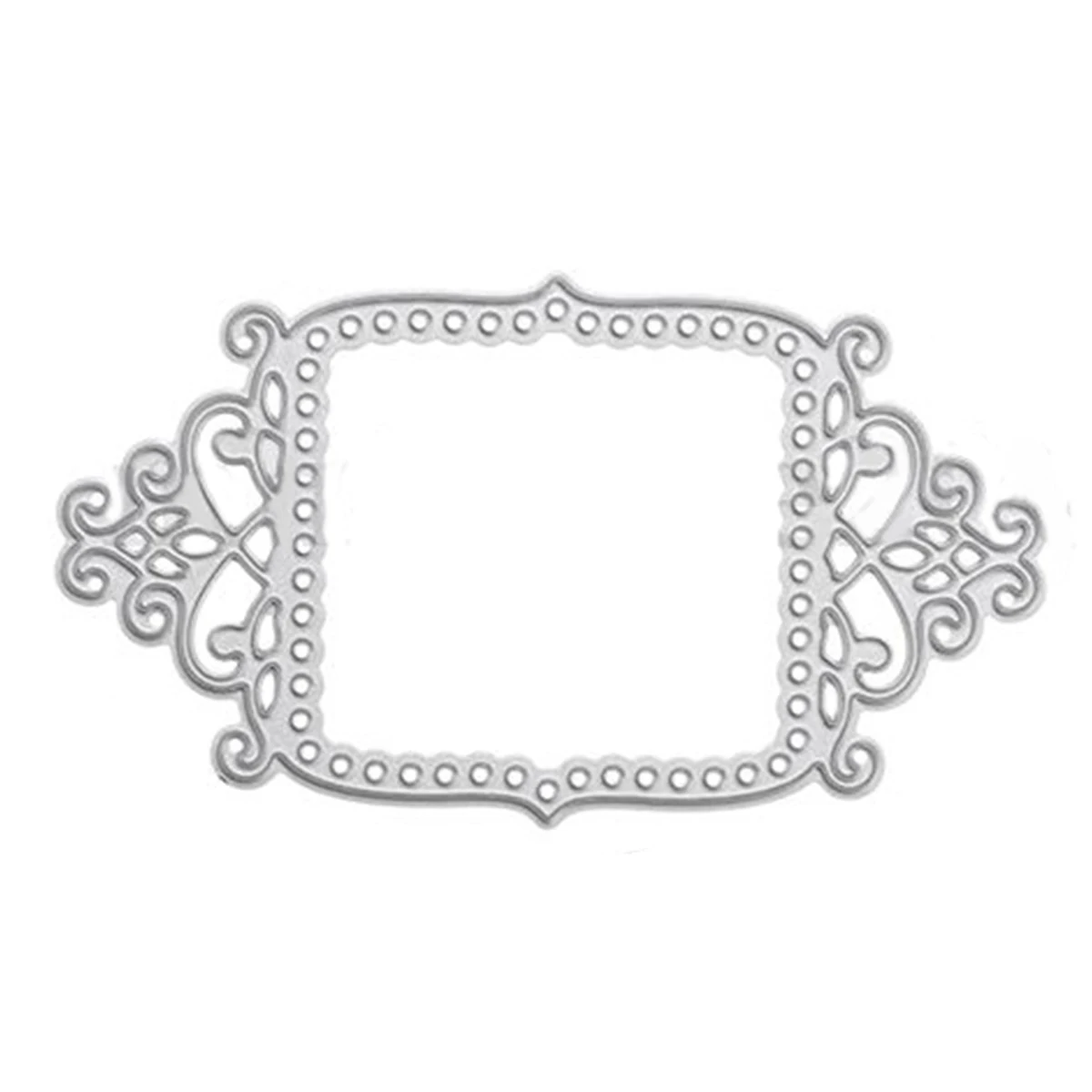 JX-LCLYL 1pc 102*140mm Flower Border Metal Cutting Dies Stencil Scrapbooking Album Card Embossing Craft
