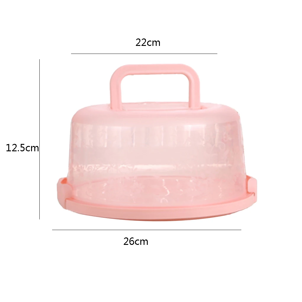 Feiqiong пластиковая круглая коробка для выпечки несущая ручка кондитерский держатель для хранения десертный Контейнер Чехол для торта аксессуары - Цвет: NO.2