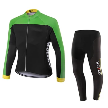 

WOLFKEI Hot New long Sleeve Cycling Clothing Ropa Ciclismo/Bicycle Sportswear/Long Cycling jersey sets for men