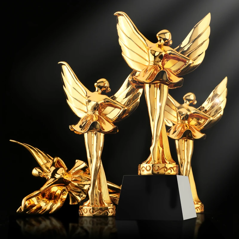 

Best Free Customization Dancing Trophy Ballet Statuette Dance Match Trophies And Awards Exquisite Gift Box Decoration Souvenir