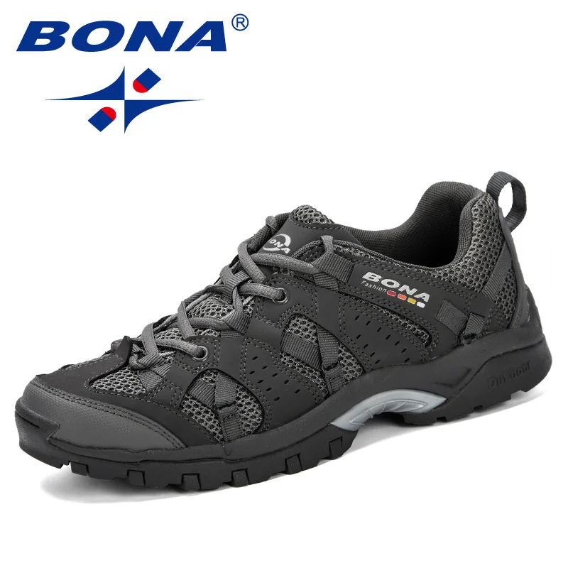 Flash Sale Hiking-Shoes BONA Outdoor Jogging Wear-Resistant Non-Slip Lace-Up Men Comfortable jaOjzKxW