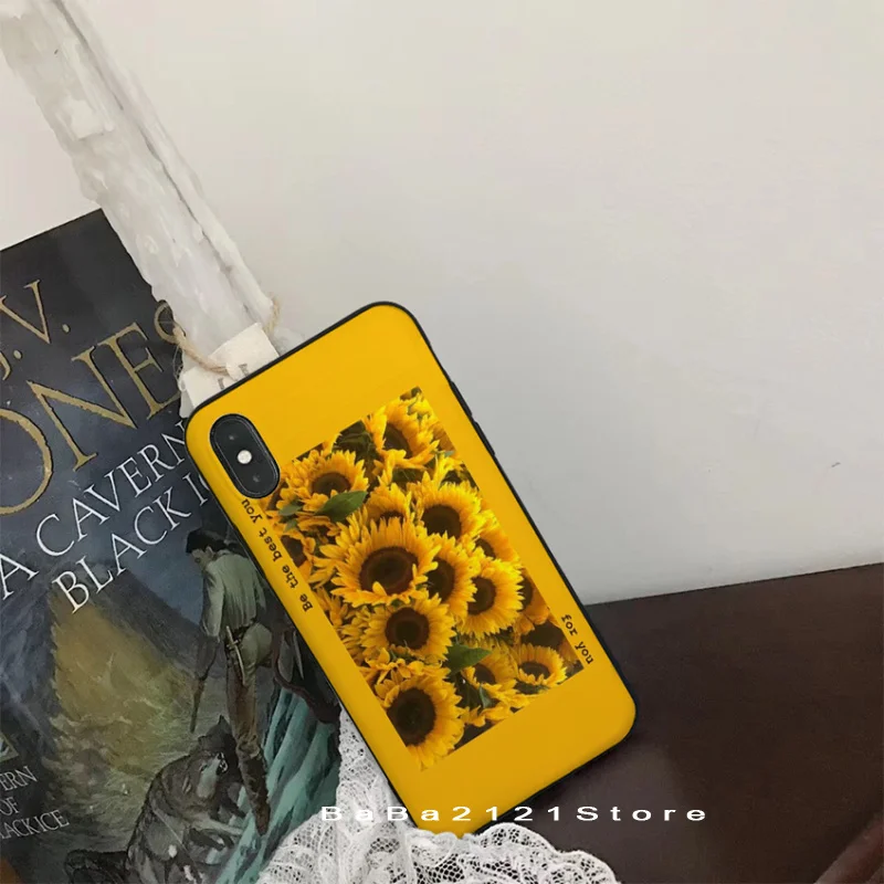 Funda de teléfono de diseño único de lujo de girasol amarillo de belleza Babaite para iPhone 8 7 6 S Plus X Xs Xr xsMax 5 5S SE 5c cubierta Funda de teléfono de diseño único de lujo de girasol amarillo de belleza Babaite para iPhone 8 7 6 S Plus X Xs Xr xsMax 5 5S SE 5c cubierta