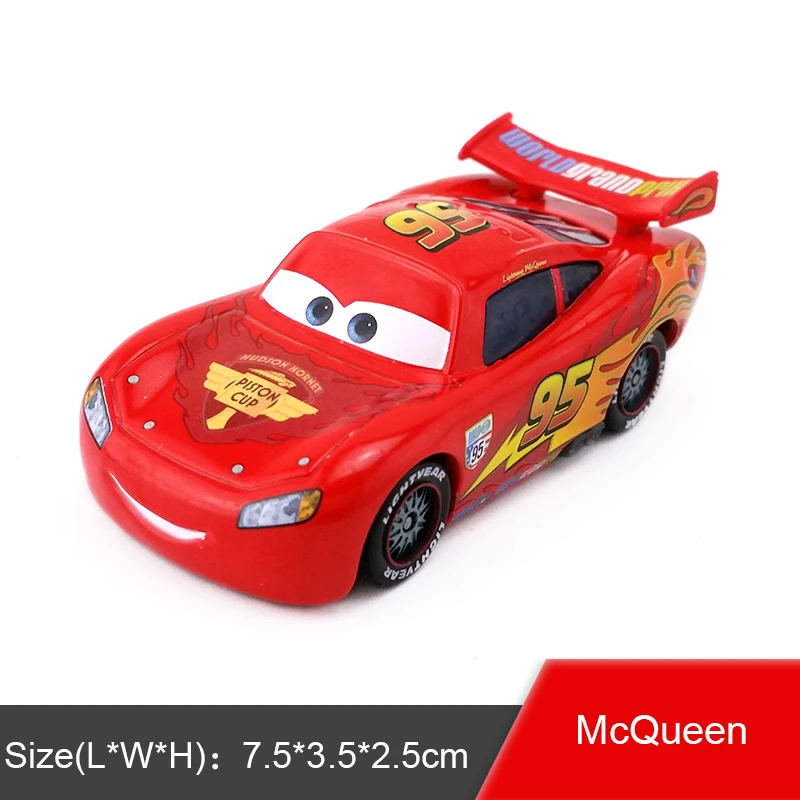 Машинки Дисней Pixar No.95 Lightning Mcqueen семейный металлический литой автомобиль 1:55