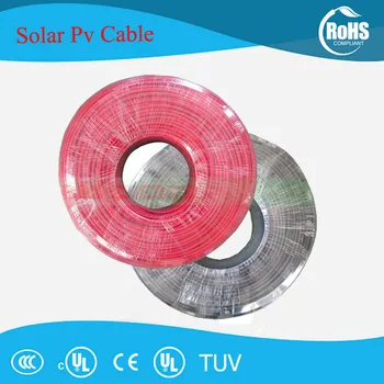

6.0mm sq 200meter roll, 10AWG PV Solar Cable Wire,Red Color,XLPE PV Cable