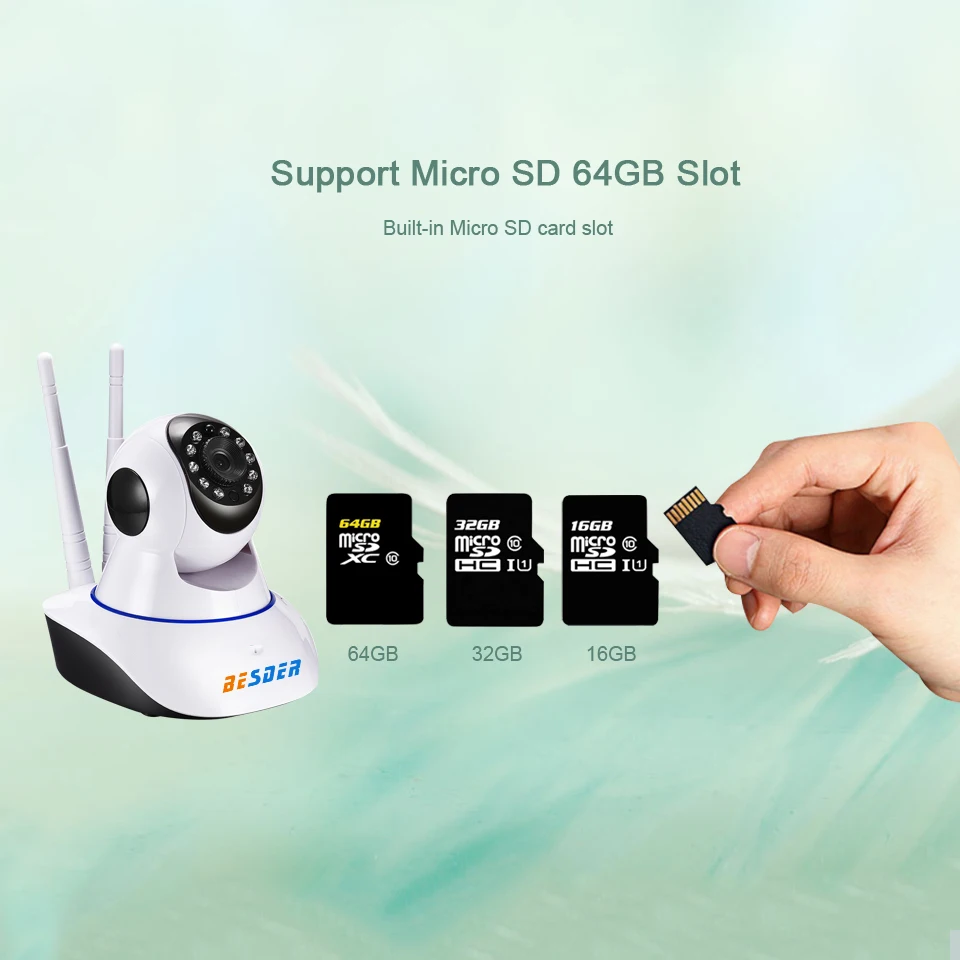 Besder радионяня Yoosee 1MP Wifi ip камера двухсторонняя аудио Pan Tilt ONVIF P2P сигнализация CCTV