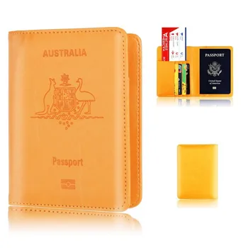 

Australia Passport Holder PU Leather Passport Covers for Australian Men Women AU Passports Travelling Document Organizer