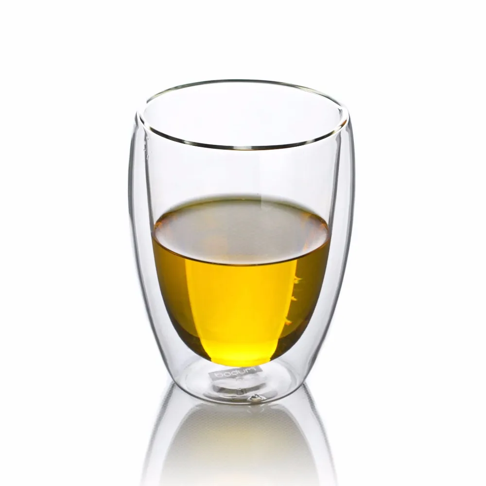 

4pcs/lot 360ml Heat-Resisting Glass Double Wall Layer Wine Water Egg Shape Cup Crystal Beer Drink Mug - Tea Coffee Cup