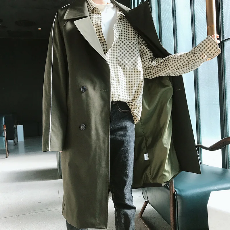 

Fashion Casual Men's Windbreaker Spring And Autumn New M-2XL Solid Color Slim Coat Jacket Tricolor Personality Youth Popular