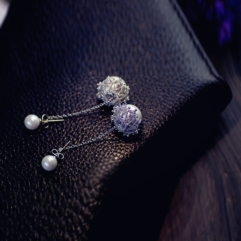

Effie Queen Fashion Pearl Long Earrings Drop Crystal Imitation Pearl Jewelry Dangle Mesh Multi-purpose Earring Jewelry Wholesal