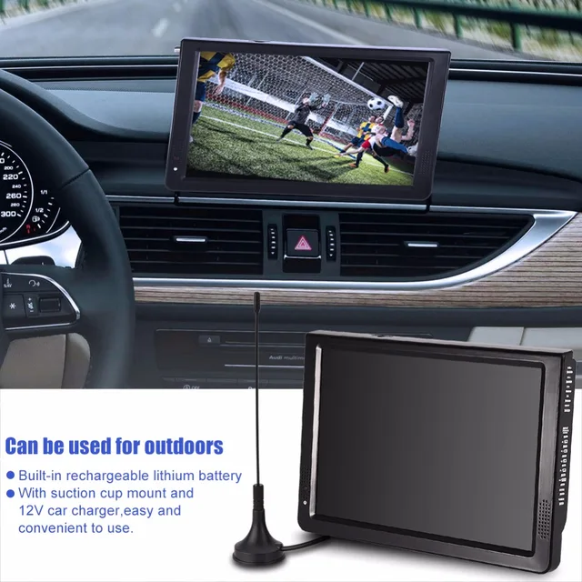 LEADSTAR 12inch Digital Home Television ATSC Portable TV 1080P HD HDMI Video Player for Car EU Plug