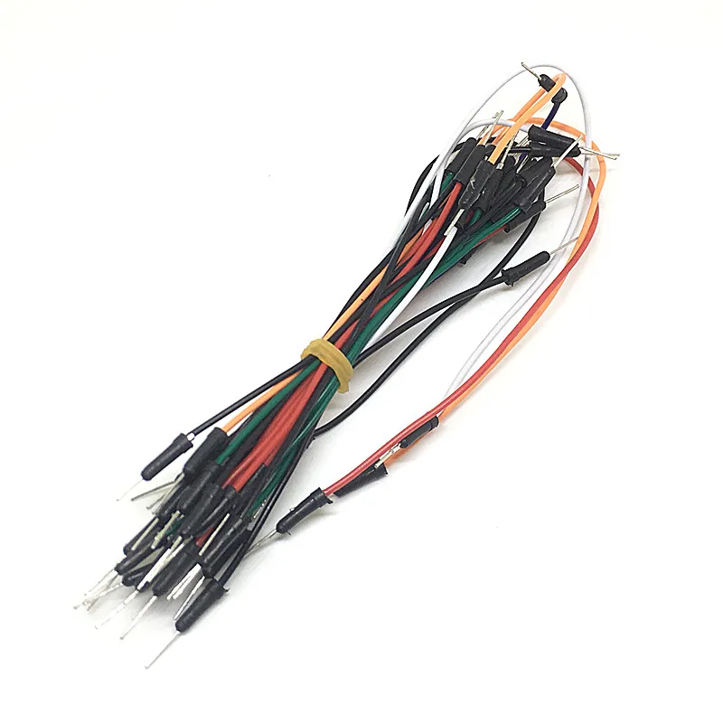 65pcs Lot New Solderless Flexible Breadboard Jumper wires Cables Bread plate line 