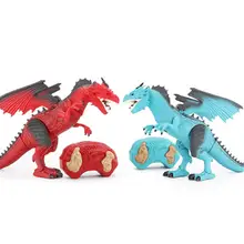 RC Животное Динозавр Дракон интеллектуальная реальная жизнь игрушка дистанционное управление SprayFlame Dinobot игрушки для детей