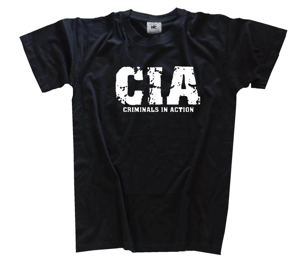 

CIA Criminals in action Qanon anonymous trump hacker T-Shirt S - 3XL