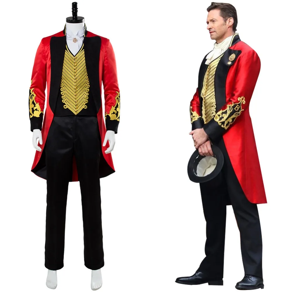 

Movie The Greatest Showman Costume P.T. Barnum Cosplay Costume Adult Men Outfit Version Two Halloween Costumes Custom Made